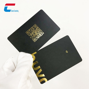 Programmable NTAG424 DNA Contactless Digital Matte Black NFC PVC Business Card With QR <strong>Code</strong> - Product Image 1