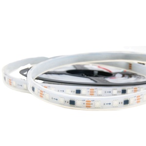 DC24V WS2811 doble fila Arduino RGB Pixel LED tira impermeable tira Flexible para iluminación decorativa