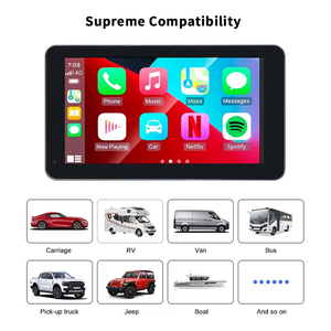 Reproductor de vídeo inalámbrico portátil para coche Reproduce Radio Estéreo Android con pantalla táctil de 7 pulgadas. - Product Image 6