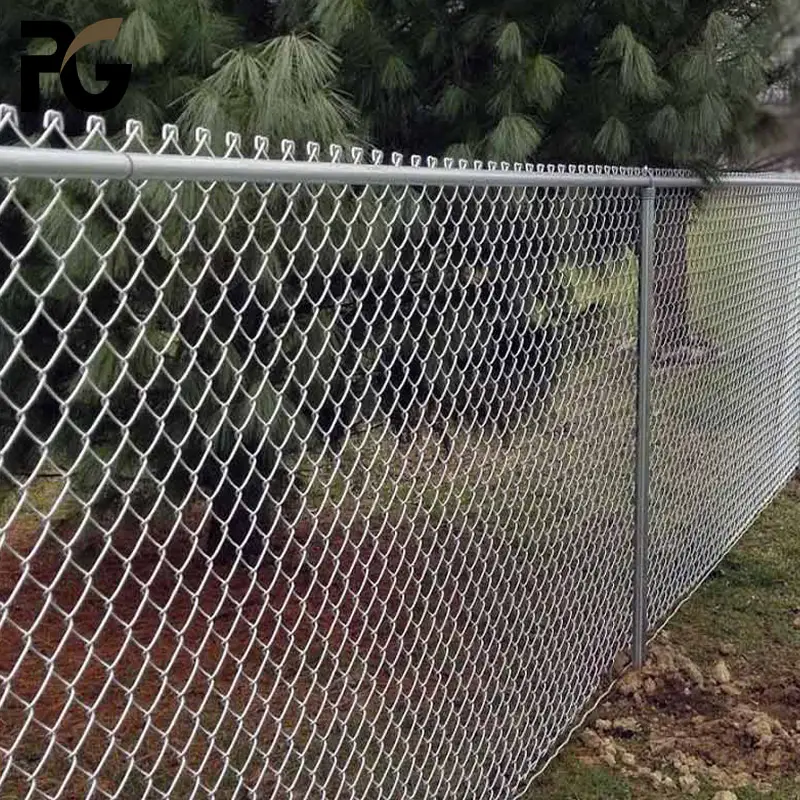 6ft 8ft 2.5 millimetri Filo Zincato Chain Link Fence Per La Chiesa di Protezione