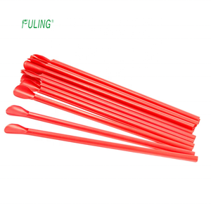 Individually Wrapped Pllastik <strong>Spoon</strong> <strong>Straw</strong> ,8&quot; Super Jumbo Boldly-<strong>Colored</strong> Disposable pp Plastic <strong>Straw</strong> <strong>Spoon</strong> - Product Image 2