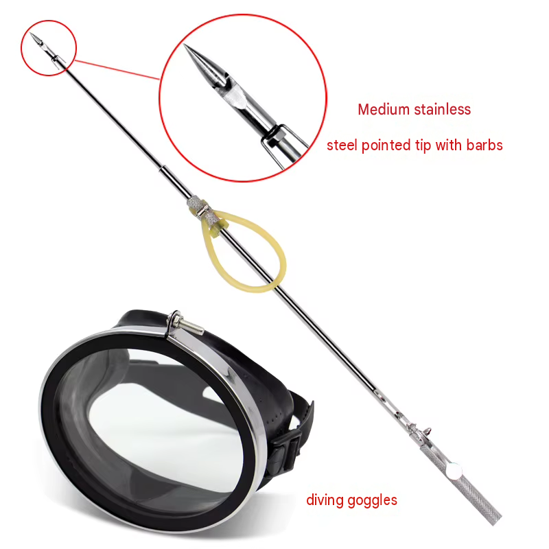 Stainless steel medium barbed hook-1 piece-premium diving mask-2