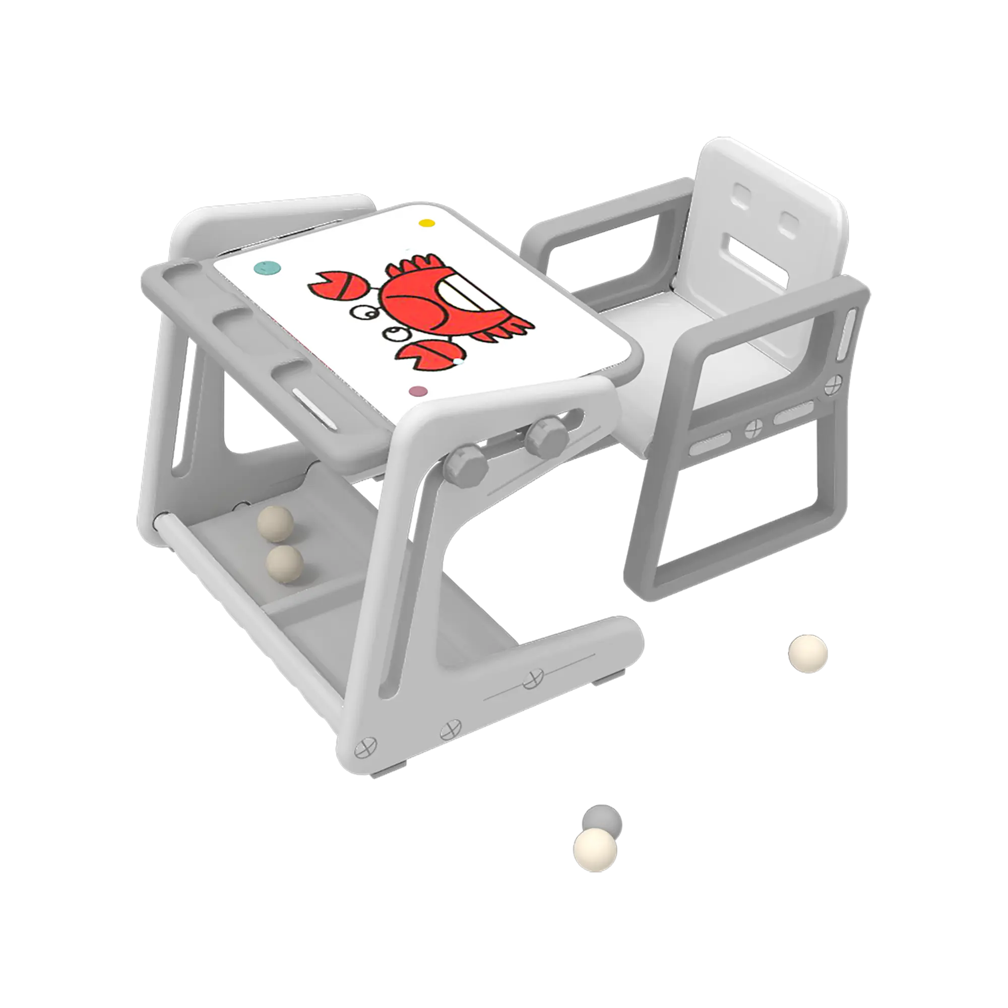 ABST Commercio All'ingrosso per bambini Regolabile Multi-funzionale Bianco Tavolo Da Disegno Pittura Bordo con sedia