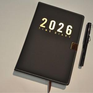 Factory Directly 2026 Yearly Planner Customized <strong>Notebooks</strong> Faux Leather Cover Diary <strong>Color</strong> English Spanish Pages - Product Image 1
