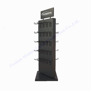 Rotazione di 360 gradi negozio al dettaglio colore nero personalizzato gancio a 2 lati tavolo da appoggio rotante spinner espositore rack - Product Image 2