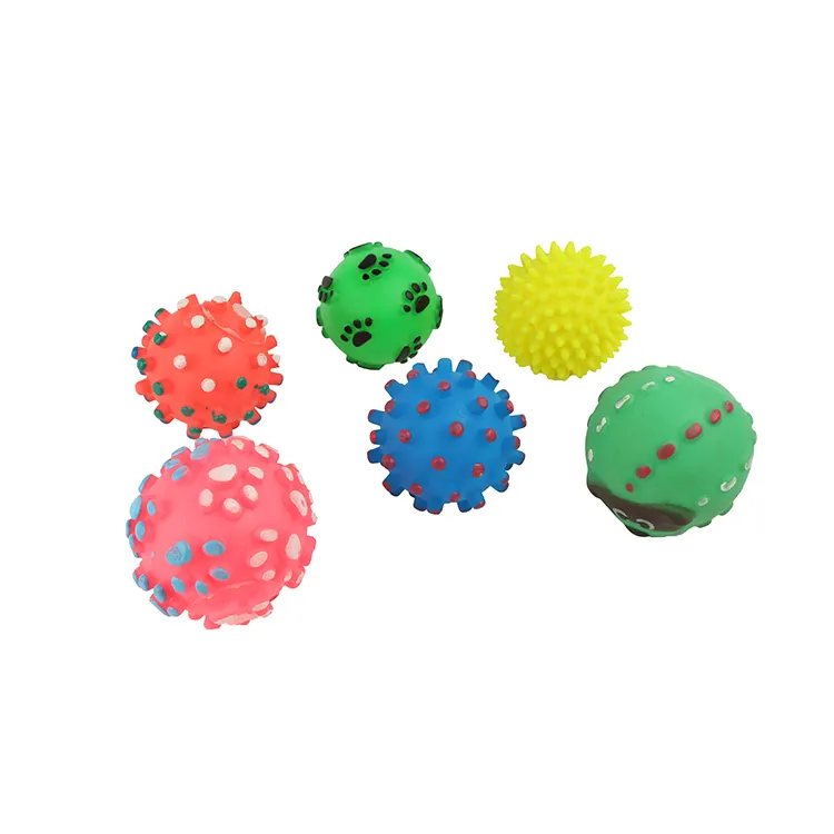 Pet Dog Ball Toys Rugby Baseball with Sound Vinyl Pet Outdoor Training Chew Interactive Toy Bite Resistant Squeaky Toys