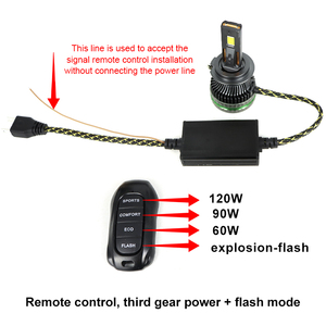 ไฟกระพริบ H4 K18ไฟหน้า LED พร้อมรีโมทคอนโทรลท่อทองแดงคู่ระบบไฟตัดหมอกรถยนต์สำหรับอุปกรณ์ตกแต่งรถยนต์ - Product Image 4