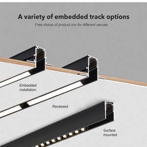 Sistema de iluminación de riel de aluminio integrado, luz de pista magnética lineal montada, personalizada, 48v, 1m, 1,5 m, 2m - Product Image 4