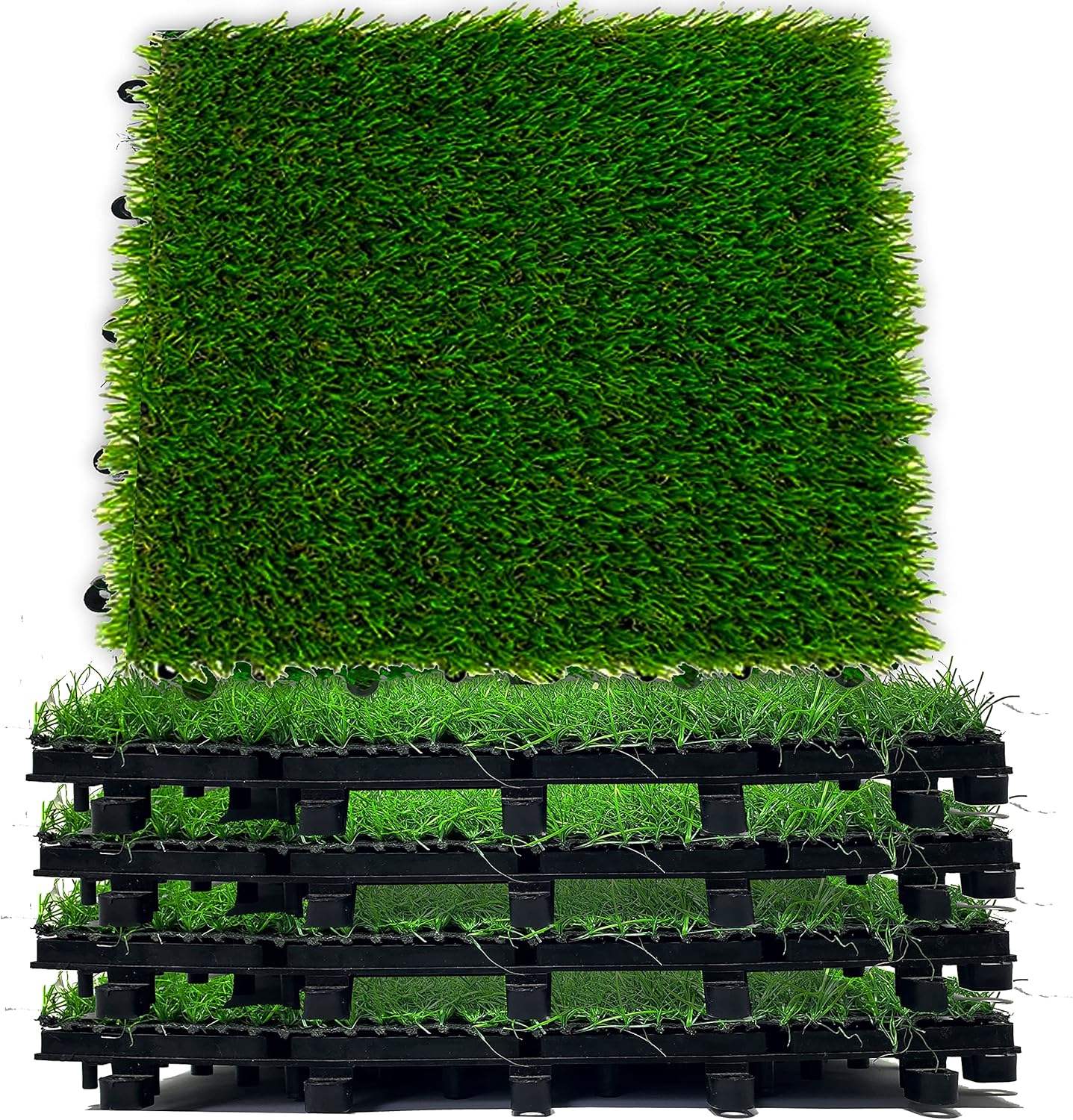 Dalles de terrasse emboîtables en gazon synthétique