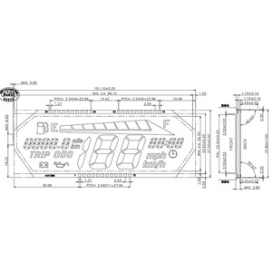 Phổ kỹ thuật số LCD hiển thị cụ tachometer Speedometer xe máy <span class=keywords><strong>Meter</strong></span> Bảng điều khiển phân khúc hiển thị - Product Image 6