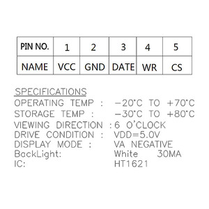 Vendita del produttore su misura codice segmento COB schermo di visualizzazione LCD e modulo con interfaccia HT1621 IC SPI per controller audio - Product Image 6