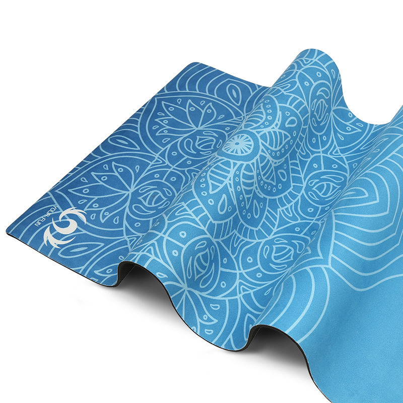 Estera de Yoga de gamuza-Azul
