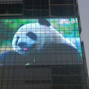P 3.91 p55 outdoor video mesh/glas/vorhang programmierbare schild transparent vermietung led pixel weichen bildschirm mesh led-anzeige - Product Image 2