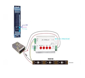 H801SB LEDBuild бесплатное программное обеспечение SD Card Play Pixel LED Strip контроллер Полноцветный Программируемый полосный пиксельный светодиодный контроллер - Product Image 5