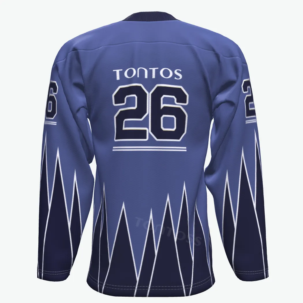 Jersey de hockey sobre hielo a rayas campo personalizado al por mayor para unisex