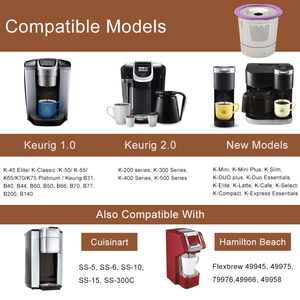 Keurig 2.0および1.0コーヒーメーカー用の再利用可能なkカップコーヒーフィルター、ステンレス鋼の詰め替え可能なkカップフィルターの使用 - Product Image 6
