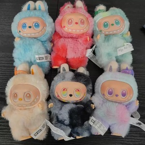 Toptan özel Macaron canavar PVC peluş bebekler için orijinal Pop Mart Labubu orijinal Popmart <span class=keywords><strong>La</strong></span> Bubu oyuncaklar