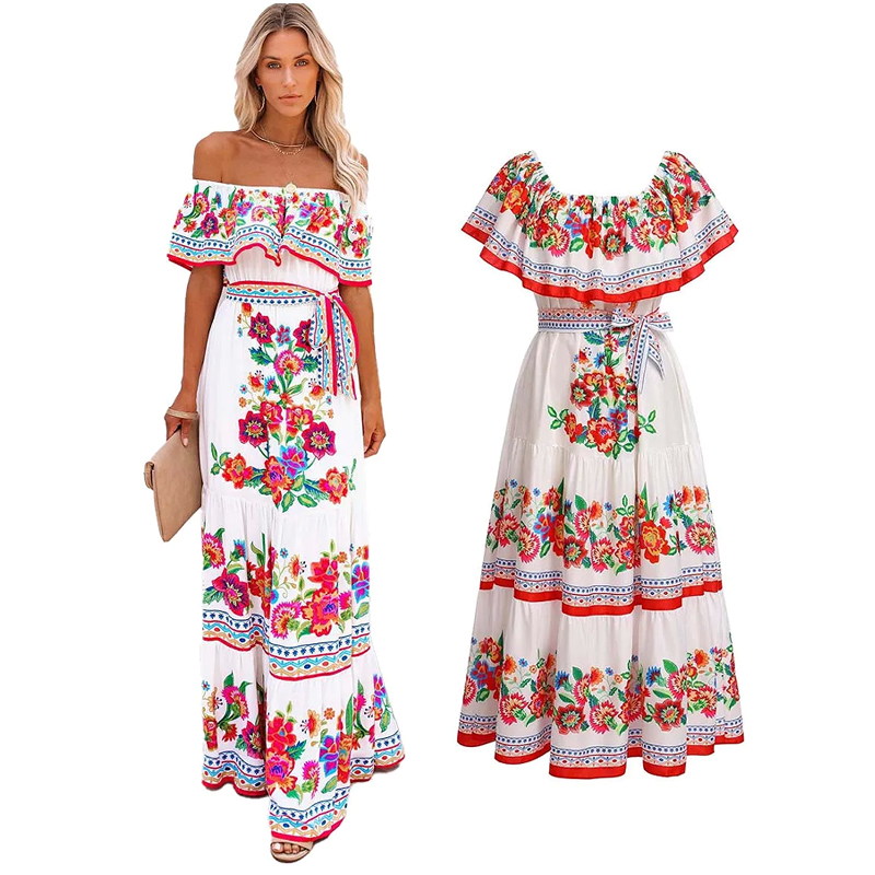 White Boho Dress