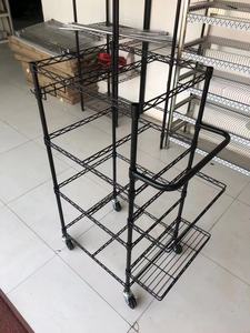 รถเข็นกลิ้ง4ชั้นสำหรับงานหนักที่เก็บของในห้องครัวใช้ในเชิงพาณิชย์และอุตสาหกรรมได้รับการรับรองจาก NSF - Product Image 3