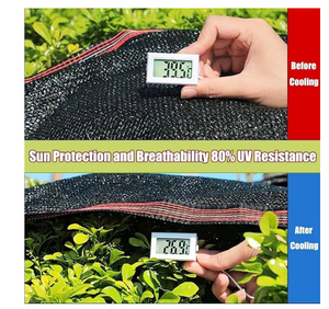 Prezzo di fabbrica buona qualità ombra netto di 90% tasso Sahde in Stock pz di panno PE bordo nero verde marrone ombra netto - Product Image 6