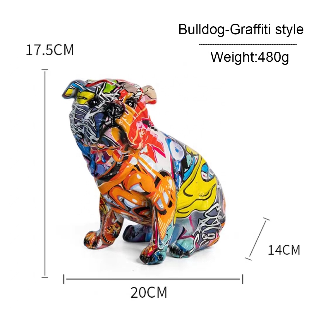 DIYギフト用のプロモーショングラフィティスタイルのブルドッグ像 - Product Image 6