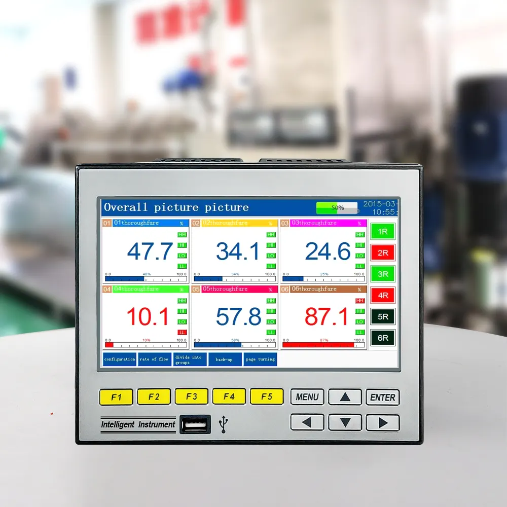 Registrador DE DATOS DE 1-16 canales Registrador sin papel para temperatura Humedad Presión Voltaje Corriente Tiempo real