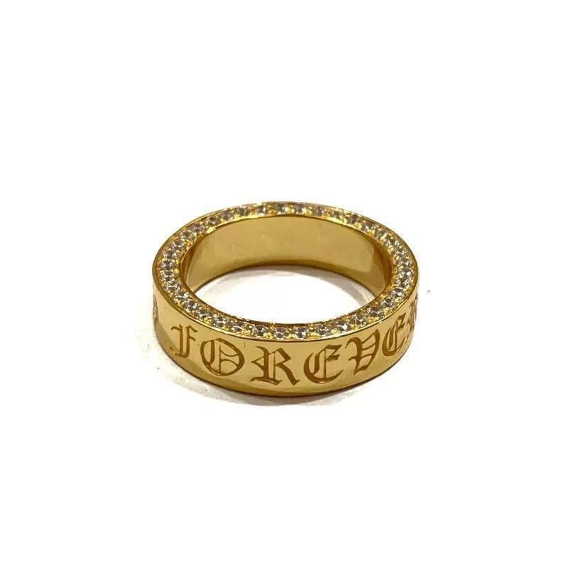 Golden Eternal Ring with Diamond