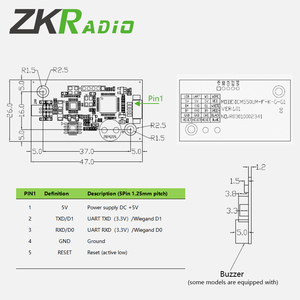 Nhúng <span class=keywords><strong>RFID</strong></span> UART WG <span class=keywords><strong>13</strong></span>.56MHz DC 5V IC Đầu đọc thẻ/Nhà Văn mô-đun - Product Image 5