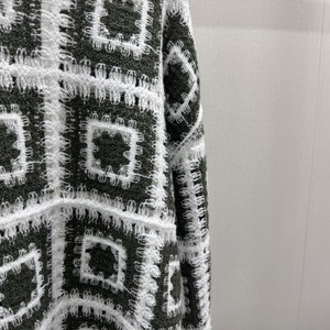 OEM ODM秋季女式钩针羊毛针织上衣新款长袖套头衫带蕾丝边套头衫 - Product Image 4