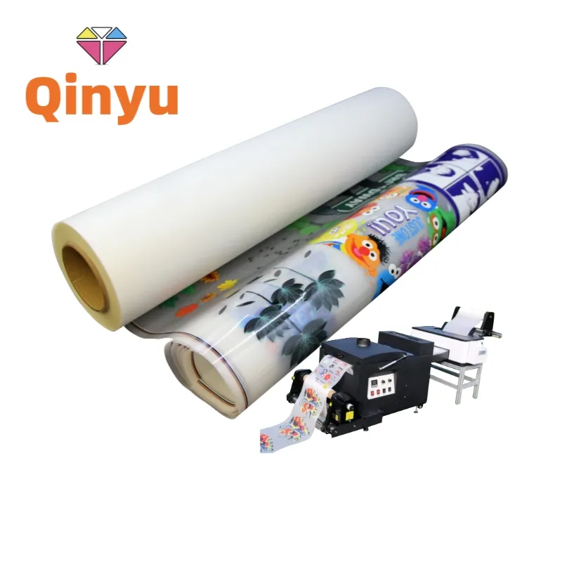 Qinyu inkjet printing transparency heat transfer paper label dtf film iron-on transfer paper dtf film