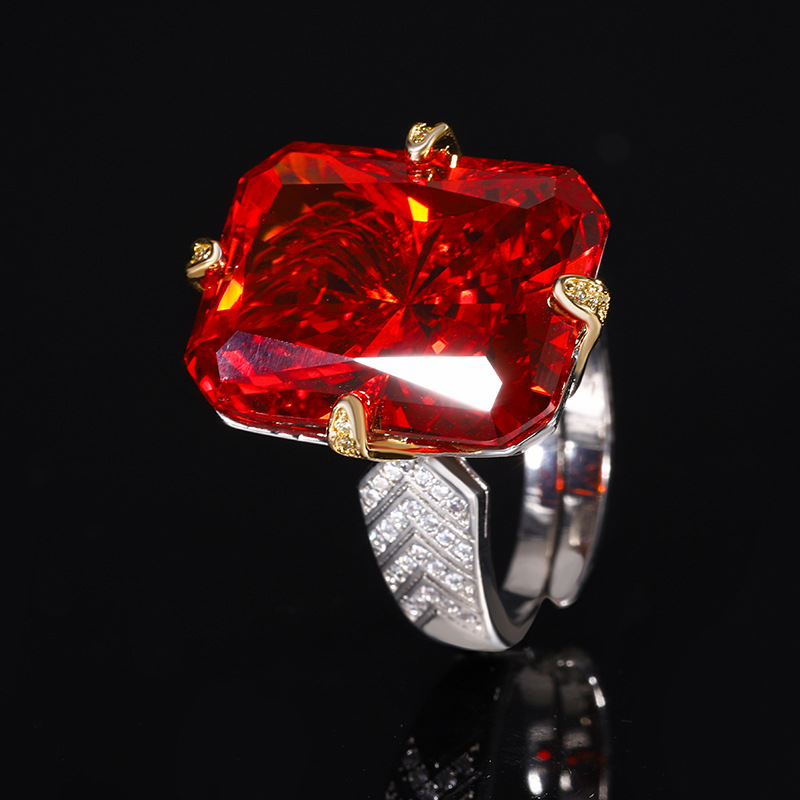Bague orange de taille ajustable
