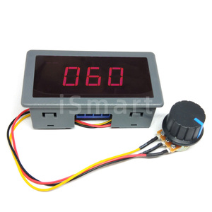 PWM regolatore di velocità del motore Display a LED digitale e interruttore regolatore di velocità del Controller del motore DC 6-30V 12V 24V 5A - Product Image 1
