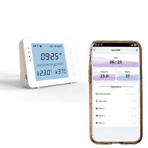 Sistema de calidad del aire interior Digital Tuya WIFI montado en la pared WIFI Data Logper Sensor de temperatura y humedad WIFI sin rosca - Product Image 6