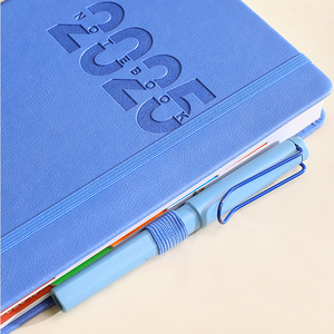 A5 dimensioni stampa Agenda datata ogni giorno settimanale settimanale copertina in pelle PU Planner diario quaderni definiti dall'utente 2025 - Product Image 4
