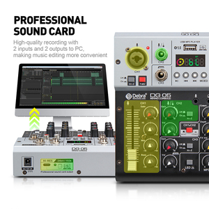 Debra Audio Professional Audio Interface Sound Card 24bit 192K High Quality <strong>Recording</strong> Studio 48V BT5.0 Reverb DSP Mixing Console - Product Image 2