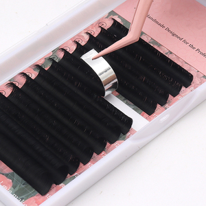 Lash extensions de Cils bán buôn Fan phải ở lại mở theo thời gian Matte màu đen Cashmere dễ dàng Fan Lash mở rộng khay - Product Image 1