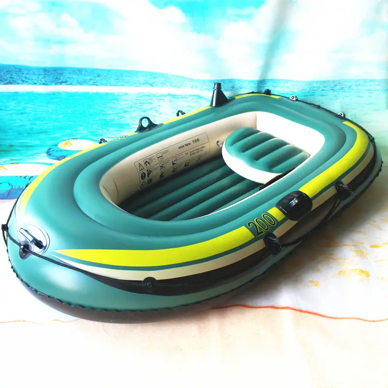 Menyesuaikan 2-4 Orang Inflatable Fishing Boat Inflatable Raft Perahu Dayung Olahraga Air PVC Perahu untuk Dijual