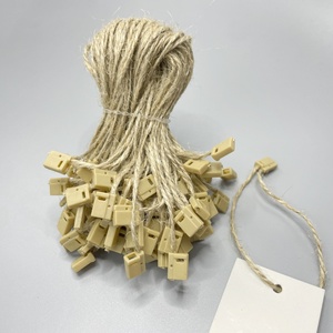 Cuerda de cuerda de cáñamo con etiqueta colgante amigable para ropa Etiqueta de sello de bloqueo de bucle natural - Product Image 1