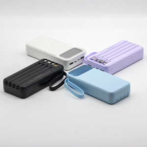 定制标志数字显示微型C型输入两个usb-a输出电源组20000毫安时，带4根电缆电源组 - Product Image 5
