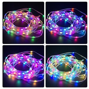 Großhandel String-Lichter intelligente RGB Farbwechsel-Outdoor 100LED-Lichter mit App-Fernbedienung für Weihnachtsparty Patio Home - Product Image 5