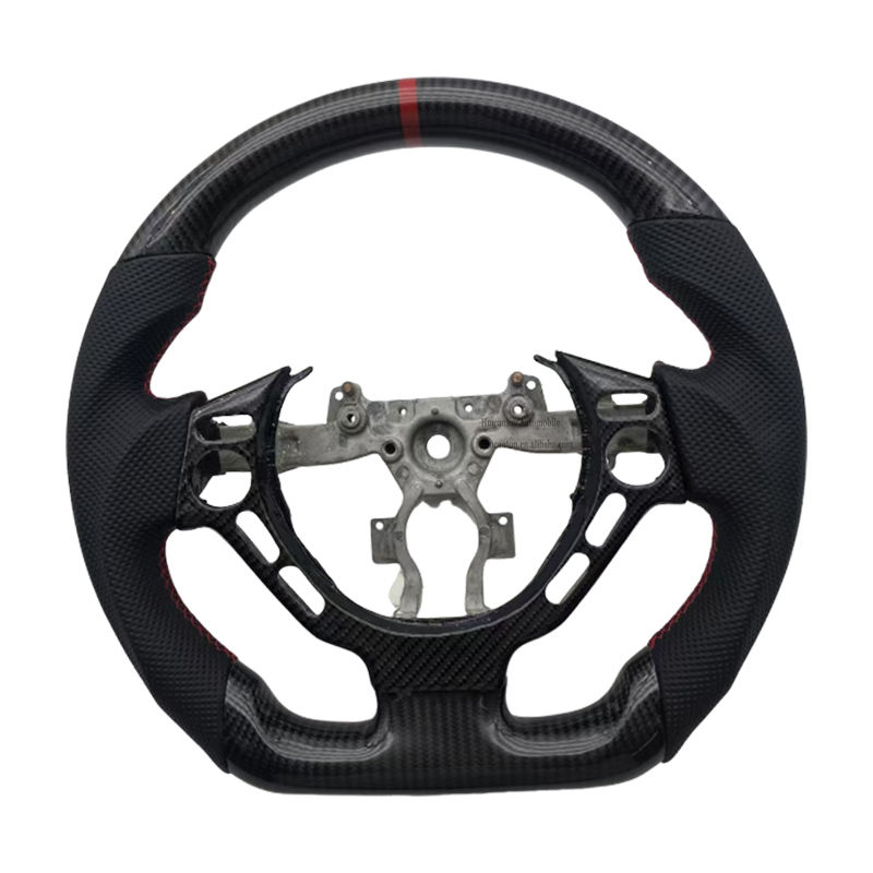 หนังมีรูพรุน + คาร์บอนไฟเบอร์ + เย็บแถบสีแดง + ตกแต่ง