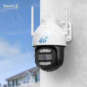 Sworix กล้องวงจรปิด4G เวอร์ชันทั่วโลก, กล้องรักษาความปลอดภัยสีสันสดใสมองเห็นกลางคืน3Mp ติดตามอัตโนมัติแอป PTZ กลางแจ้ง - Product Image 1
