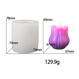 Diy lale çiçek kokulu mum kalıp yaşam boyutu reçine silikon kalıp için melek ve yapay tarzı mum dekorasyon