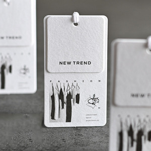 Diseño gratuito MOQ bajo Forma personalizada Diseño de papel Etiquetas colgantes de ropa para etiquetas de ropa privadas con etiquetas de bolsa de cuerda - Product Image 4