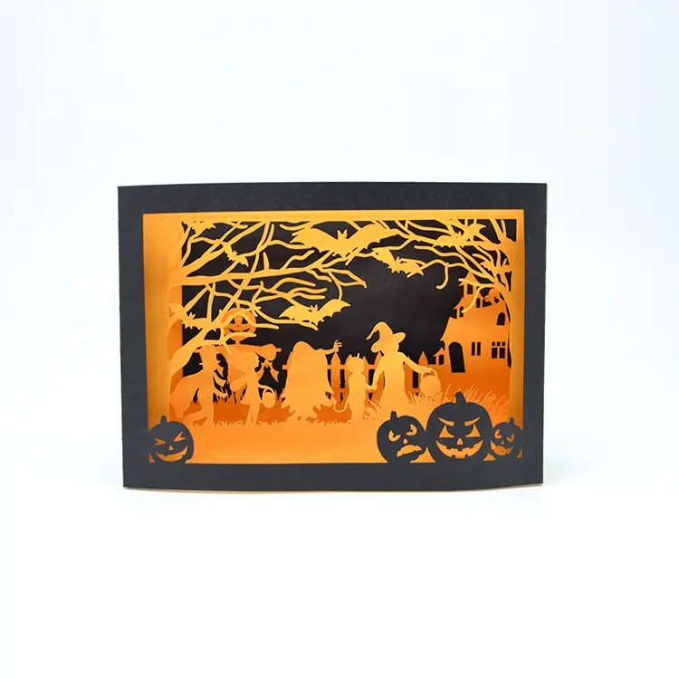 Carte Pop-up taglio Laser personalizza invito festa di Halloween carte pop-up 3d con buste