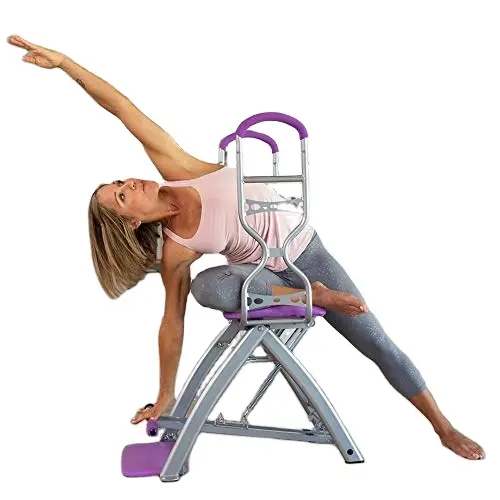 TK-019A Vouwen Pilates Bench Met Beeldhouwen Handvat Wunda Combo Reformer Stoel Voor Home Gym Vrouwen