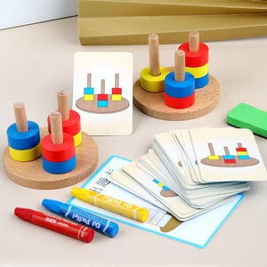 Sussidi didattici Montessori per bambini gioco di pensiero tricolore 3-6 anni di logica del colore risoluzione dei problemi giochi da tavolo B - Product Image 4