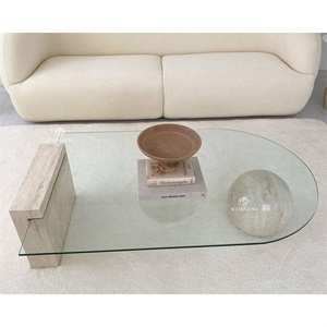 Travertine Stone Rectangular <strong>Center</strong> Table - Product Image 4