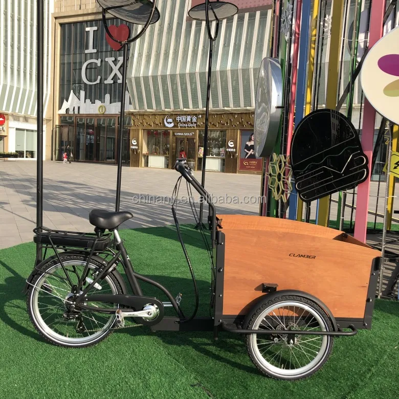 clamber electric cargo tricycle made in China for Europe and North America