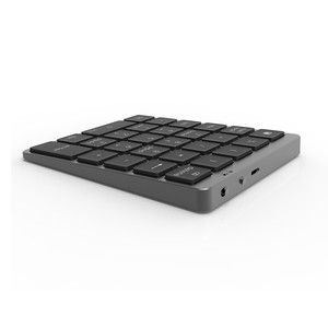 Teclado inalámbrico N960 de 28 teclas, periférico de aleación de aluminio, Digital, carga USB, ultrafino, con dientes azules